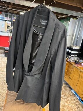 Studio By Torrid Black Draped Open Blazer